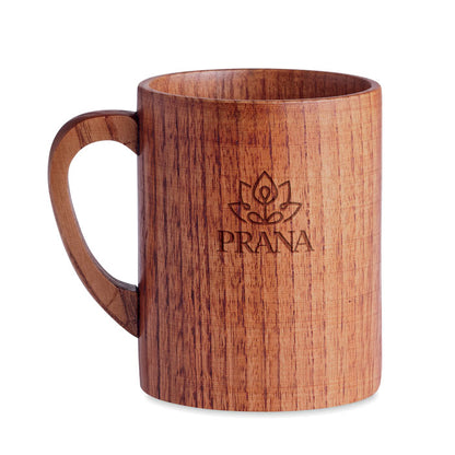 Mug de madera personalizada con logotipo a láser