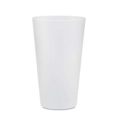 Vaso traslúcido blanco  de PP. 300ml