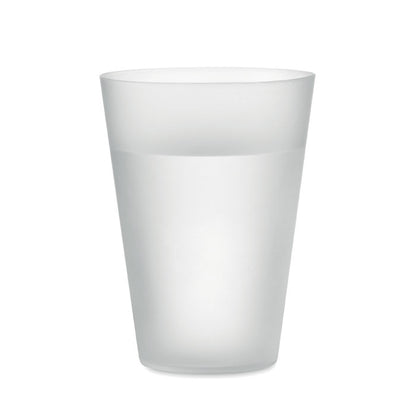 Vaso con agua traslúcido blanco 