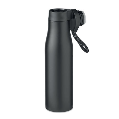 Botella negra de acero inoxidable