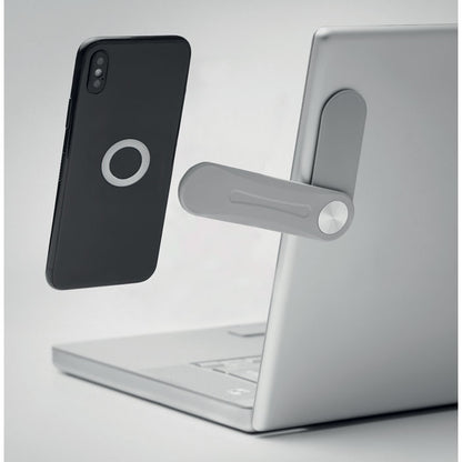 Accesorio tecnológico para sujetar smartphone en portátil