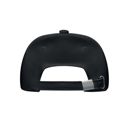 Vistra trasera de hebilla metálica de gorra negra