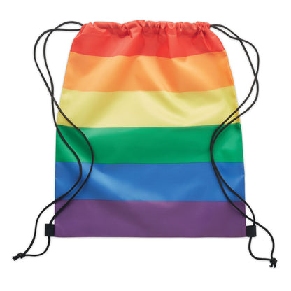 Bolsa mochila de arcoíris con cuerdas