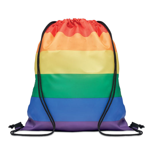 BOW - Bolsa cuerdas rainbow de RPET - Regalos Corporativos Personalizados · Clap Comunicacion