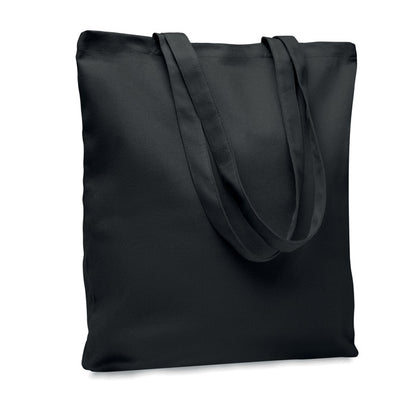 Totebag de asas largas de algodón negro