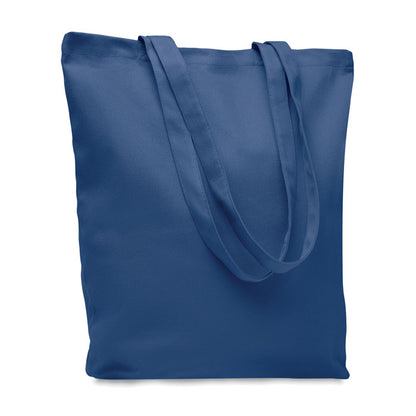 Bolsa de asas largas y algodón azul
