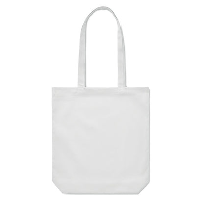 Totebag de asas largas de algodón blanco