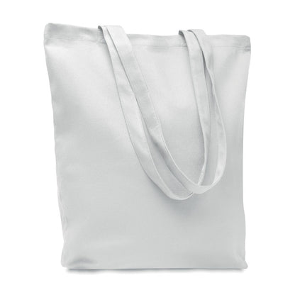 Bolsa de la compra blanca de algodón canvas con asas largas 