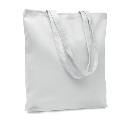 Bolsa blanca de la compra de algodón canvas con asas largas 
