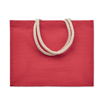 Vista frontal de bolsa de playa roja