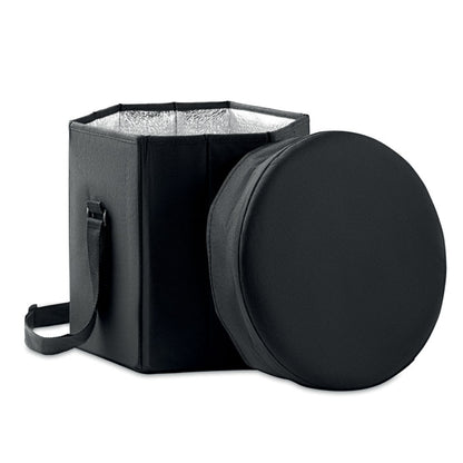 Taburete nevera negra con tapa