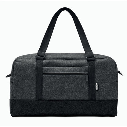 Bolsa grande de fieltro con bolsillo frontal con cremallera en la parte frontal
