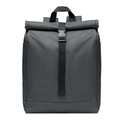 Mochila negra con cierre enrrollable 