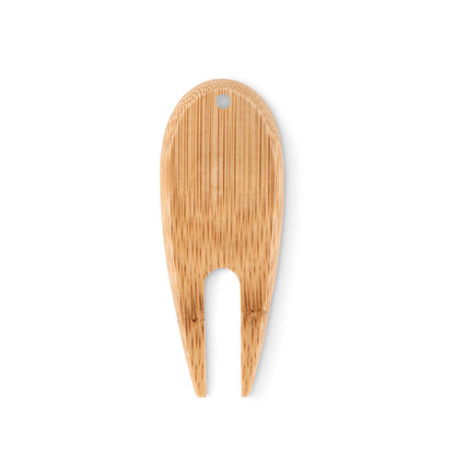 Vista superior herramienta divot de golf de madera