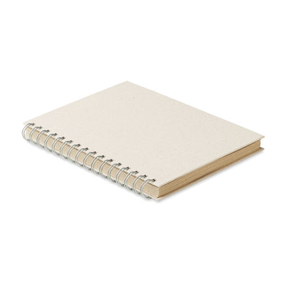 Vista de libreta abierta con espiral