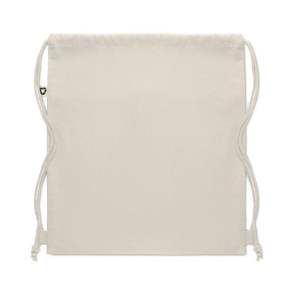 Parte trasera de mochila de cordones blanca de algodón 