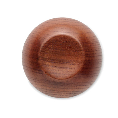 Parte inferior de vaso de madera marrón