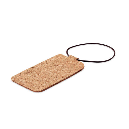 Identificador de maletas rectangular de corcho