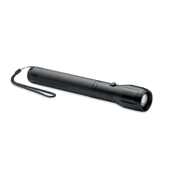 Linterna grande de aluminio negro