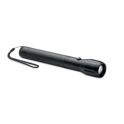 Linterna grande de aluminio negro