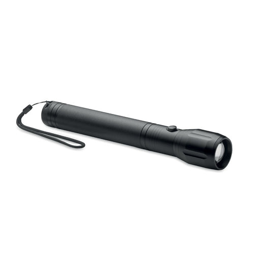 Linterna grande de aluminio negro
