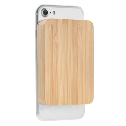 Móvil con cargador inalámbrico de madera