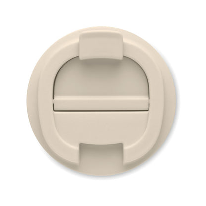 Tapadera antifugas de vaso de viaje de metal beige