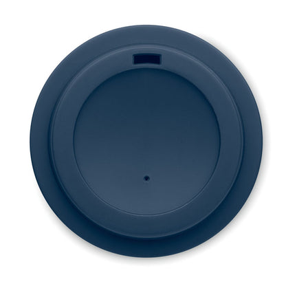 Detalle de tapadera azul con abertura 