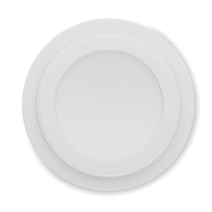 Vista superior de tapadera de vaso blanco de plástico