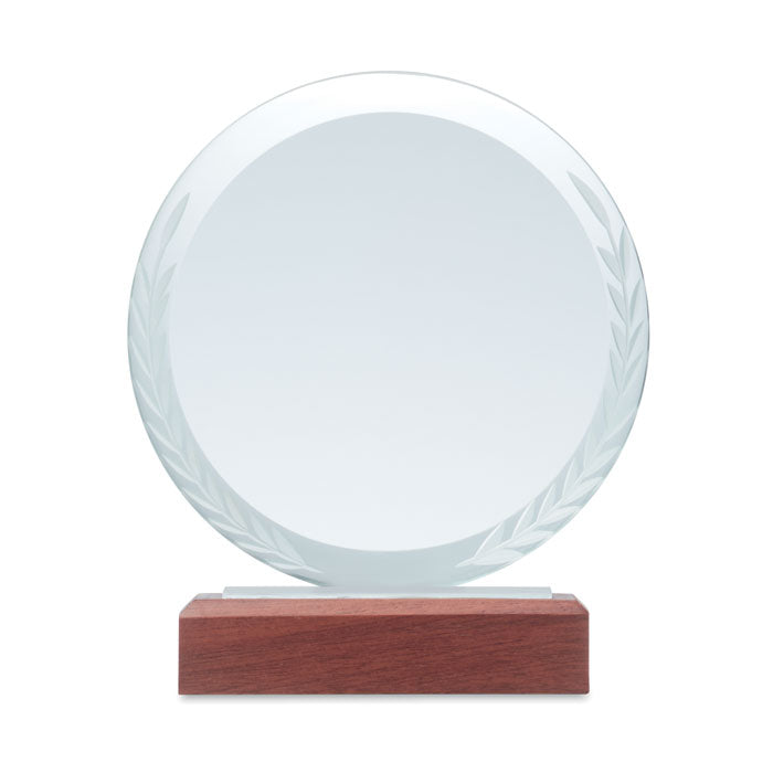 KEEN - Placa o trofeo cristal redonda - Regalos Corporativos Personalizados · Clap Comunicacion