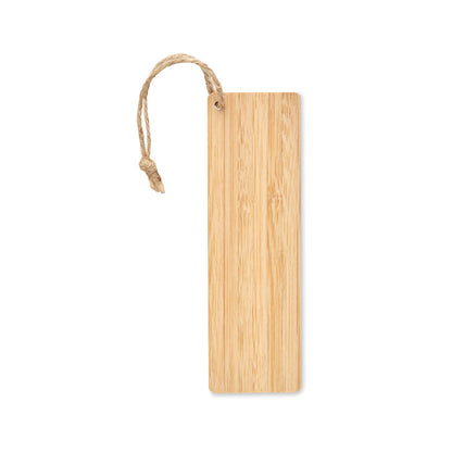 Punto de libro  de bambú con cordón de yute