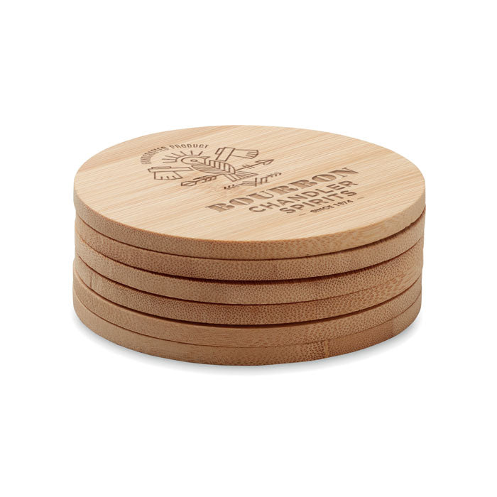 BAYIN SET - Juego de 6 posavasos de bambú