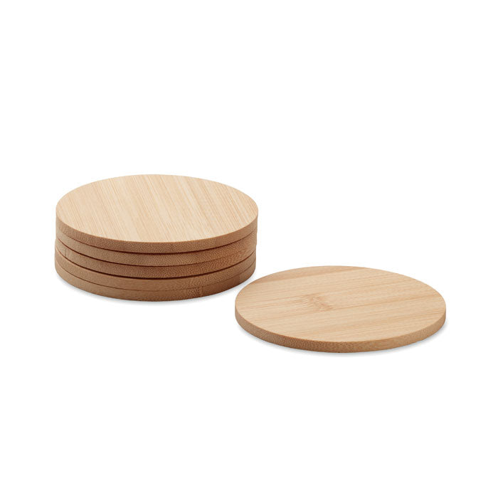 BAYIN SET - Juego de 6 posavasos de bambú