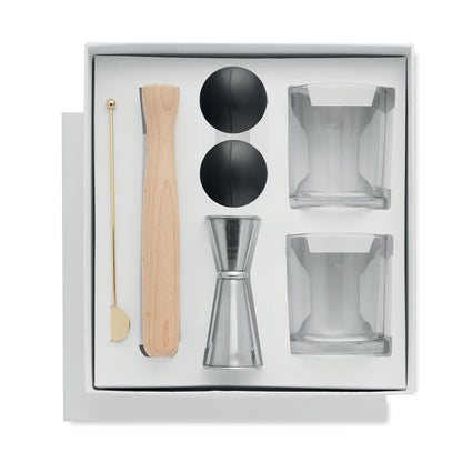 Set de 7 piezas para coctel dentro de caja de presentación
