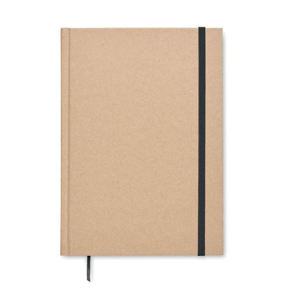 Cuaderno con cierre goma y marcapáginas negro