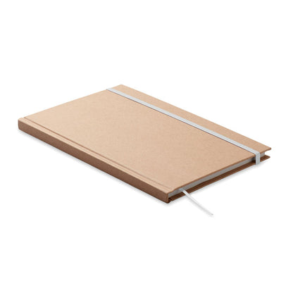 Libreta con cierre goma y marcapáginas blanco