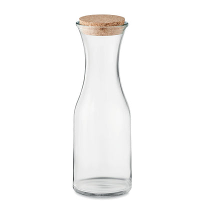 Jarra de cristal de 1l con tapa de corcho
