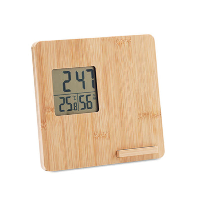 Reloj de sobremesa de madera digital