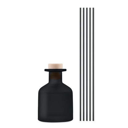Ambientador difusor de aroma negro y 8 varillas