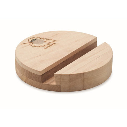 Soporte de madera de abedul para móvil