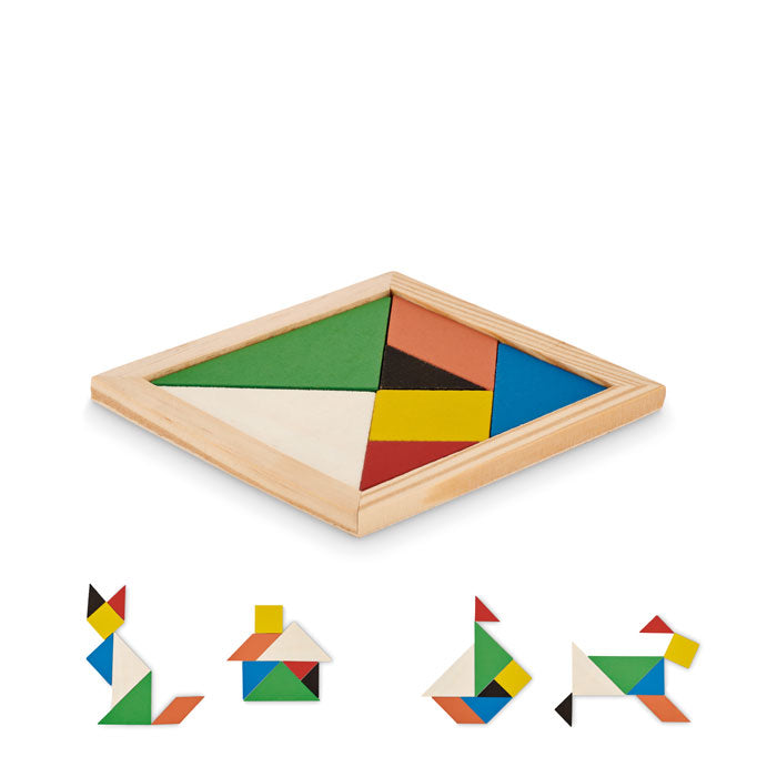 TANGRAM - Rompecabezas Tangram de madera