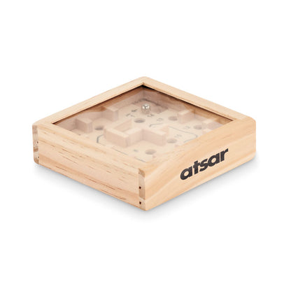 Laberinto de madera de juguete personalizado con logotipo en lateral