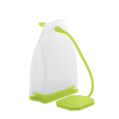 Bolsa para te de silicona reutilizable color verde 