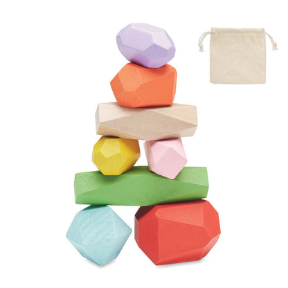 Juego de 8 piezas apilables en bolsa de algodón