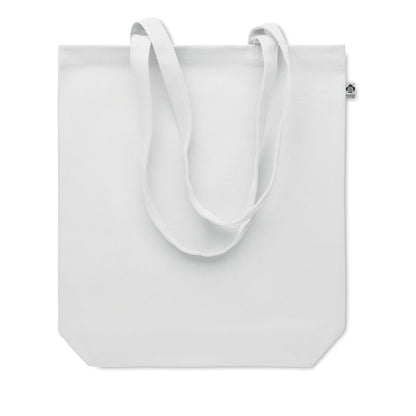 Bolsa de la compra blanca de canvas orgánico con asas largas