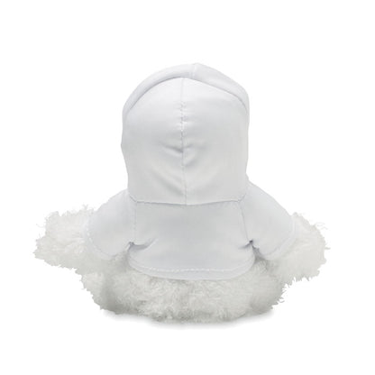 Peluche vaca blanca y negra de espaldas