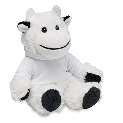  Muñeco peluche forma de vaca blanca sentada