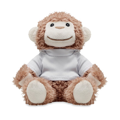 Vista frontal de mono pequeño de peluche