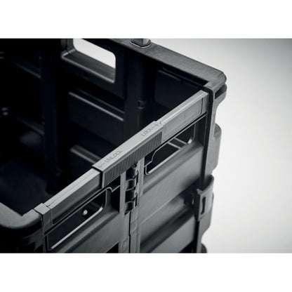 Detalle de carro de la compra plegable negro