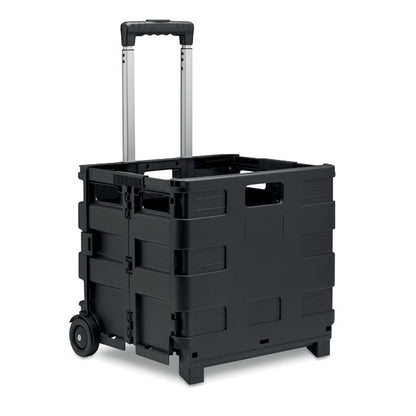Carro de plástico negro cuadrado plegable